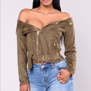 Olive - Suede jacket